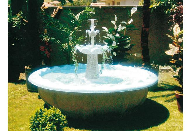 Round Garden Pool Ø200 cm – Fiberglass Model with Lighting