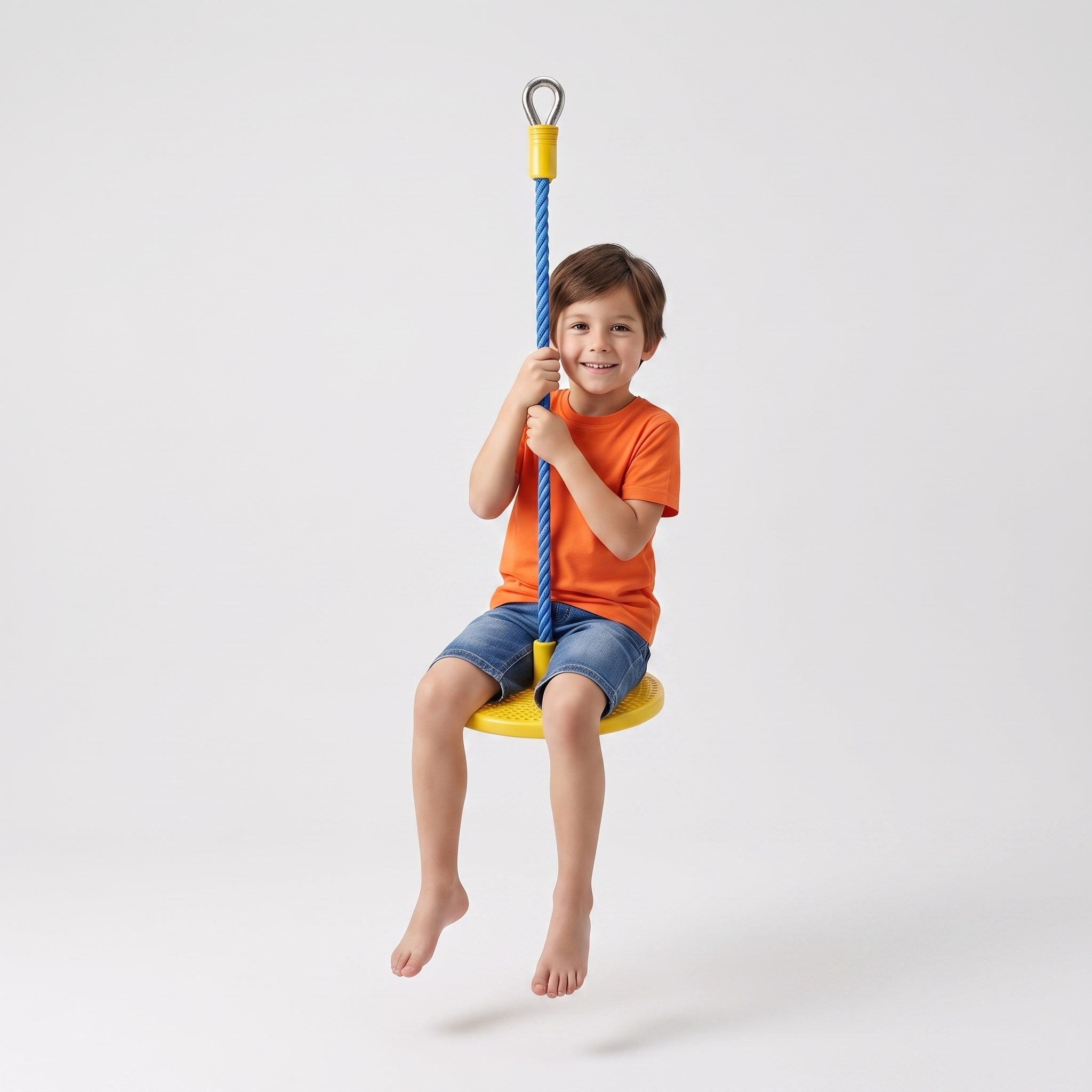 Zip Line Dikey Halatı (Çelik) ve Yuvarlak Oturağı - 150 cm