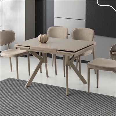 70x110+60 PETRA HG CAPPİCİNO MASA + 4 SİESTA SANDALYE TAKIMI