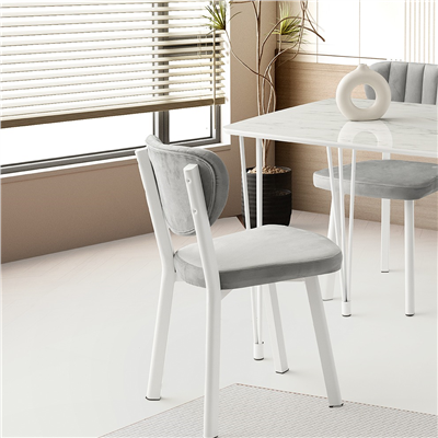 70x120 LORİS HG MARMO MASA + 4 ESİNTİ SANDALYE TAKIMI