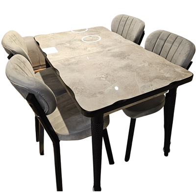 80*130 KÜTÜK KELEBEK HİGH GLOSS- EGE MASA TAKIMI