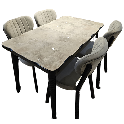 80*130 KÜTÜK KELEBEK HİGH GLOSS- EGE MASA TAKIMI