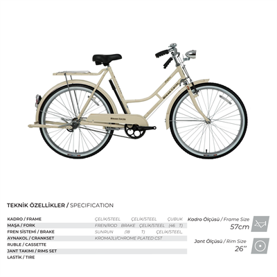 BİSAN ROADSTAR CLASSIC LADY BİSİKLET