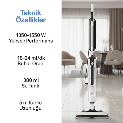 FAKİR SPIN STEAM BUHARLI SÜPÜRGE