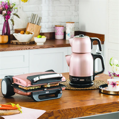 KORKMAZ ÇAYTEMA ELEKTRİKLİ ÇAYDANLIK ROSAGOLD A331-02