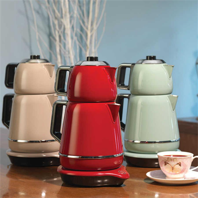 KORKMAZ DEMİKS ELEKTRİKLİ ÇAYDANLIK KIRMIZI A332