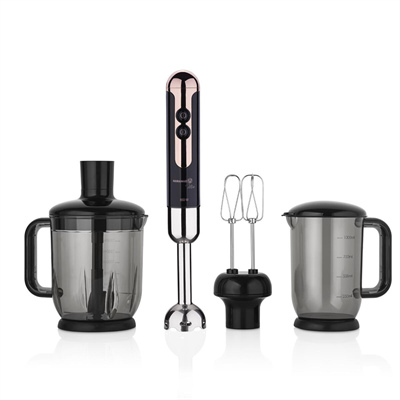 KORKMAZ MİA MEGA SİYAH ROSAGOLD DELUXE BLENDER SET A447-15