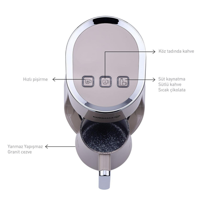 KORKMAZ OTANTİK BEJ KAHVE MAKİNESİ A865-03