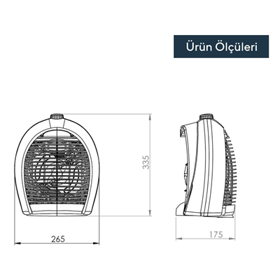 KUMTEL LX-6331 FANLI ISITICI BEJ