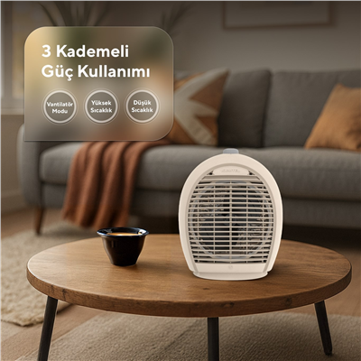 KUMTEL LX-6331 FANLI ISITICI BEJ
