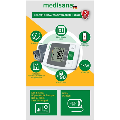 MEDİSANA 48670 TANSİYON ALETİ