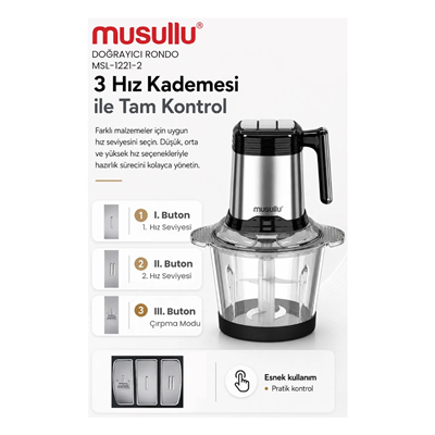 MUSULLU DOĞRAYICI CHOPPER MSL-1221-2 RONDO