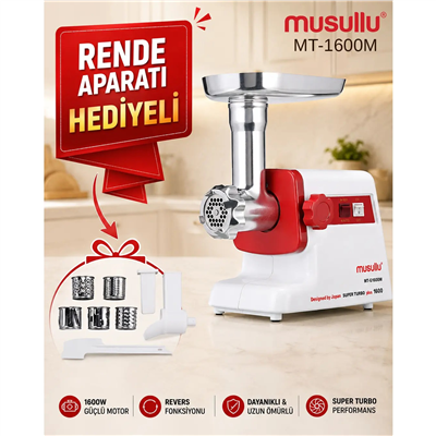 MUSULLU KIYMA MAKİNESİ MT-G1600M SÜPER TURBO