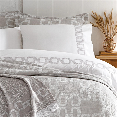 PUFFY ÇİFT KİŞİLİK 8 PARÇA LENNY NAKIŞLI ETERNAL SET - GRİ