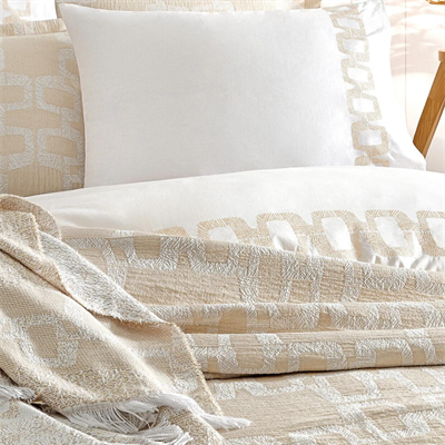 PUFFY ÇİFT KİŞİLİK 8 PARÇA LENNY NAKIŞLI ETERNAL SET - BEJ