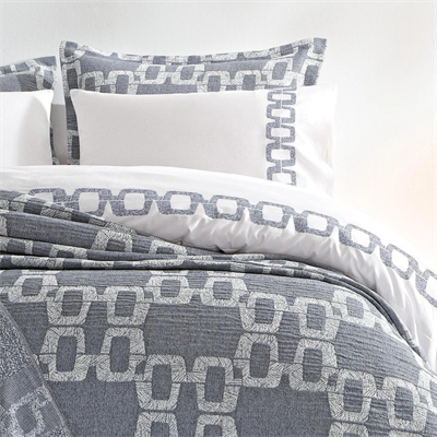 PUFFY ÇİFT KİŞİLİK 8 PARÇA LENNY NAKIŞLI ETERNAL SET - İNDİGO