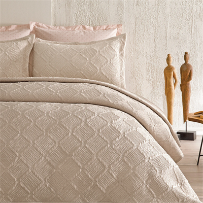 PUFFY ÇİFT KİŞİLİK JULİAN YATAK ÖRTÜSÜ SET - BEJ