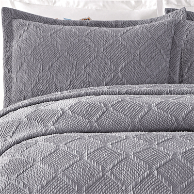 PUFFY ÇİFT KİŞİLİK JULİAN YATAK ÖRTÜSÜ SET - FÜME