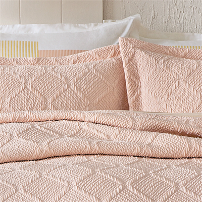 PUFFY ÇİFT KİŞİLİK JULİAN YATAK ÖRTÜSÜ SET - BLUSH