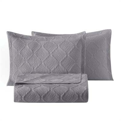 PUFFY ÇİFT KİŞİLİK JULİAN YATAK ÖRTÜSÜ SET - FÜME