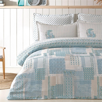 PUFFY ÇİFT KİŞİLİK MERİSA TENSEL NEVRESİM TAKIMI MAVİ