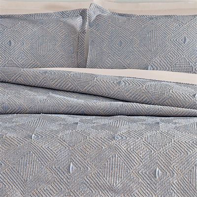 PUFFY ÇİFT KİŞİLİK SHAY YATAK ÖRTÜSÜ SET - INDIGO