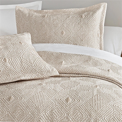 PUFFY ÇİFT KİŞİLİK SHAY YATAK ÖRTÜSÜ SET - BEJ