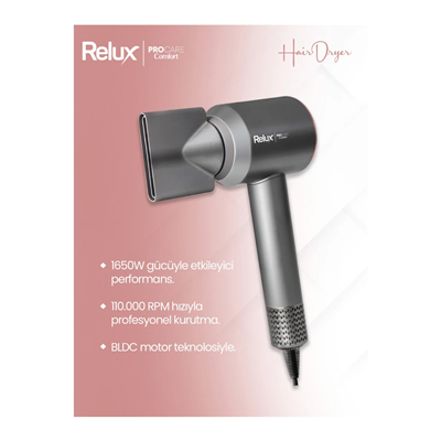 RELUX SAÇ KURUTMA MAKİNESİ RHD6165G - GRİ