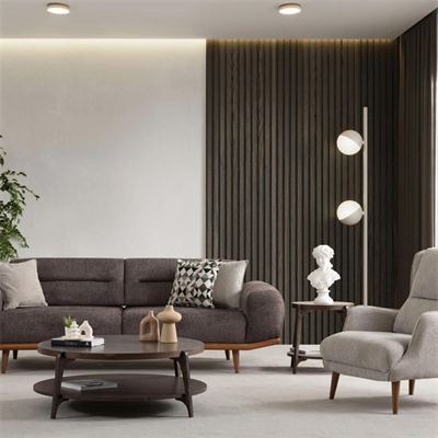 TİFFANY OTURMA GRUBU KAHVERENGİ - TAŞ