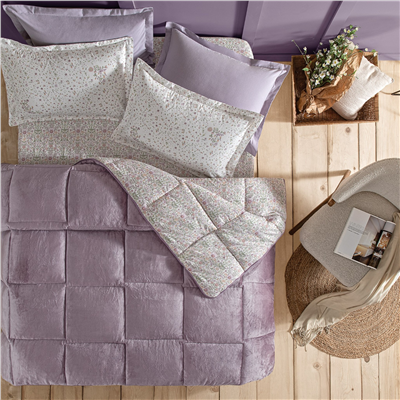 YATAŞ PUFFY ALYSON THREEFY SET - KÜL MORU