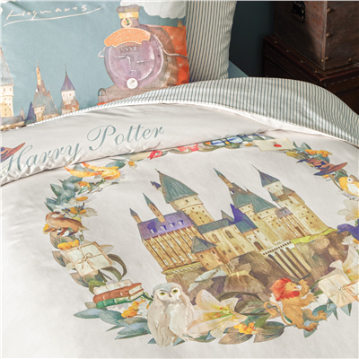 YATAŞ PUFFY HARRY POTTER HOGWARTS RANFORCE NEVRESİM TAKIMI - KREM