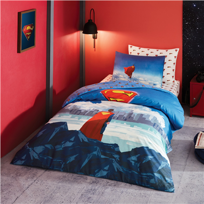 YATAŞ PUFFY SUPERMAN CLOAK RANFORCE NEVRESİM TAKIMI - MAVİ