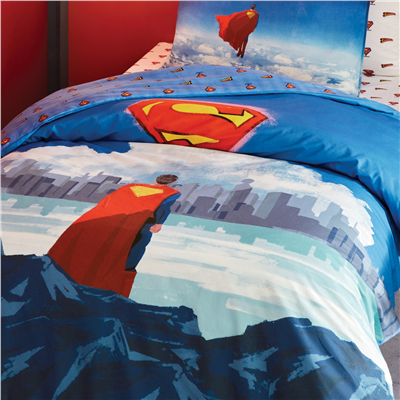 YATAŞ PUFFY SUPERMAN CLOAK RANFORCE NEVRESİM TAKIMI - MAVİ