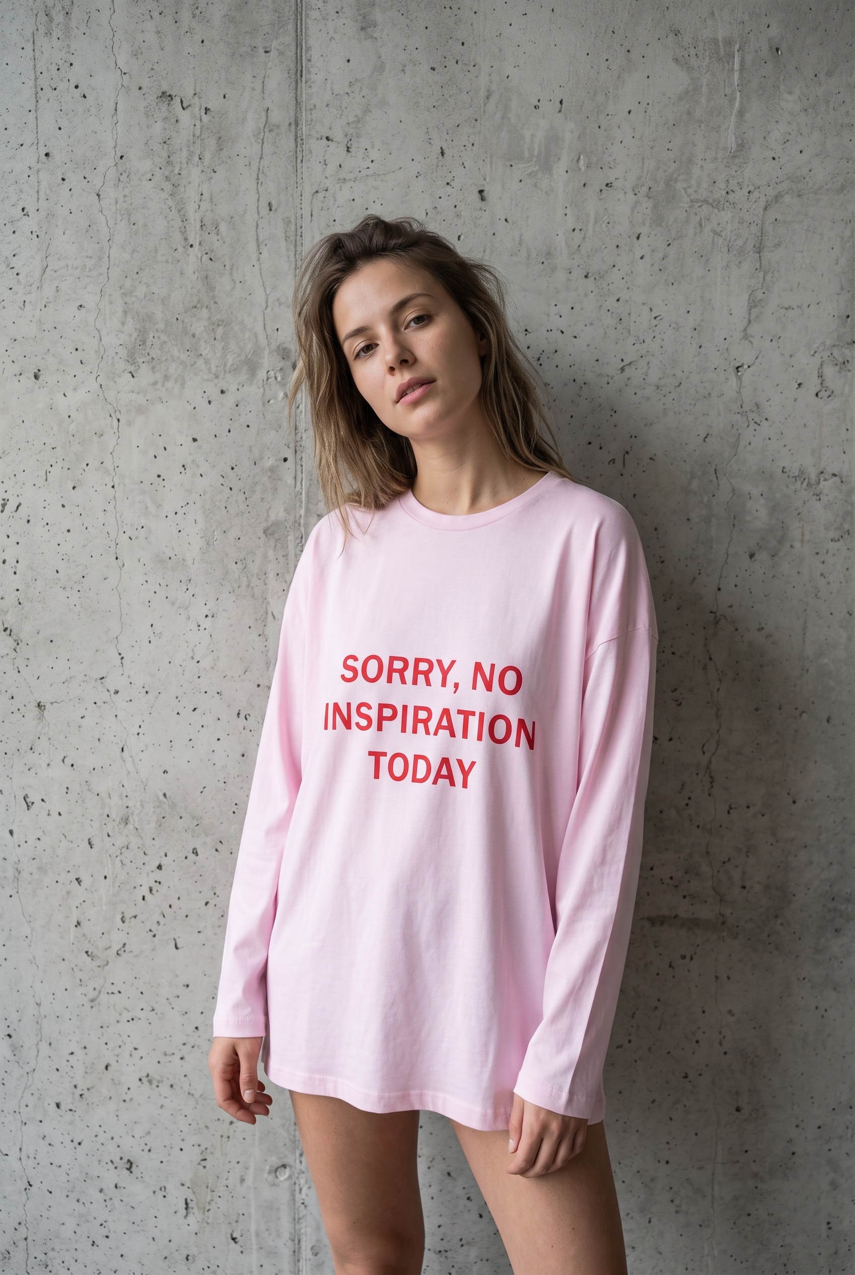 UZUN KOLLU TSHIRT-SORRY