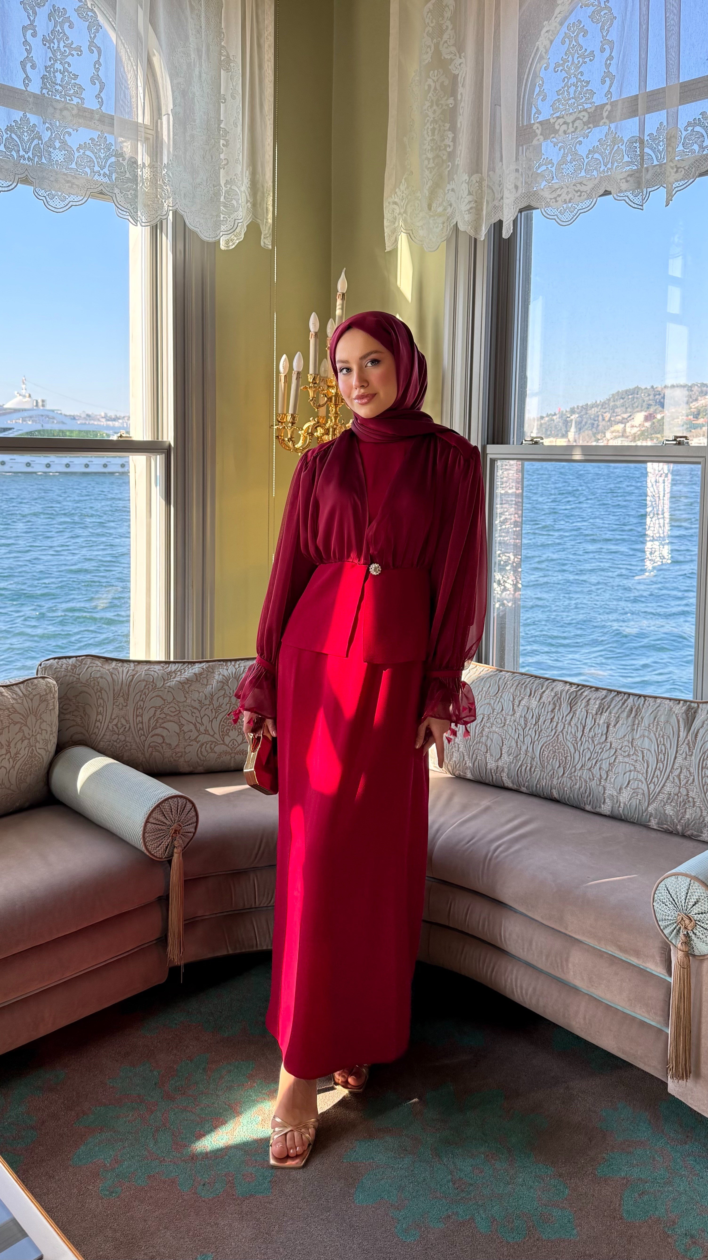 Aura Bordo İkili Takım