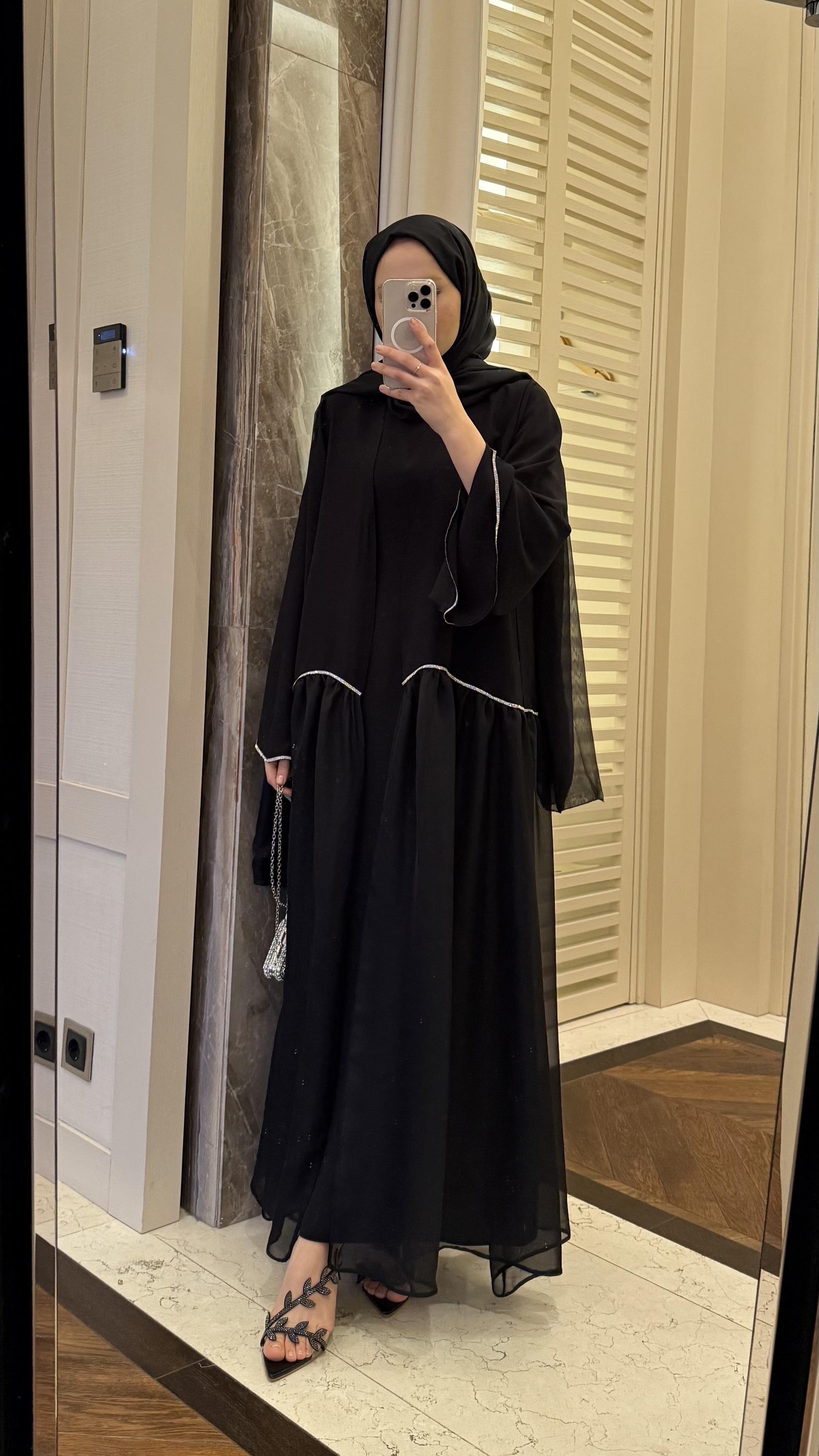 Siyah abaya takım