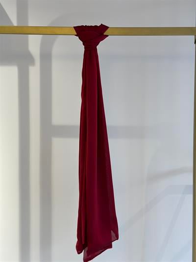 Bordo Janjan Şifon Şal
