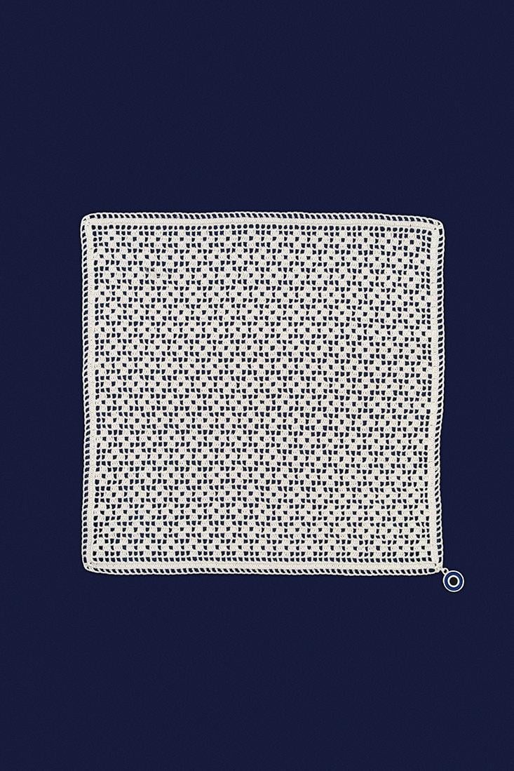 Krem Plain El İşi Dantel Örtü