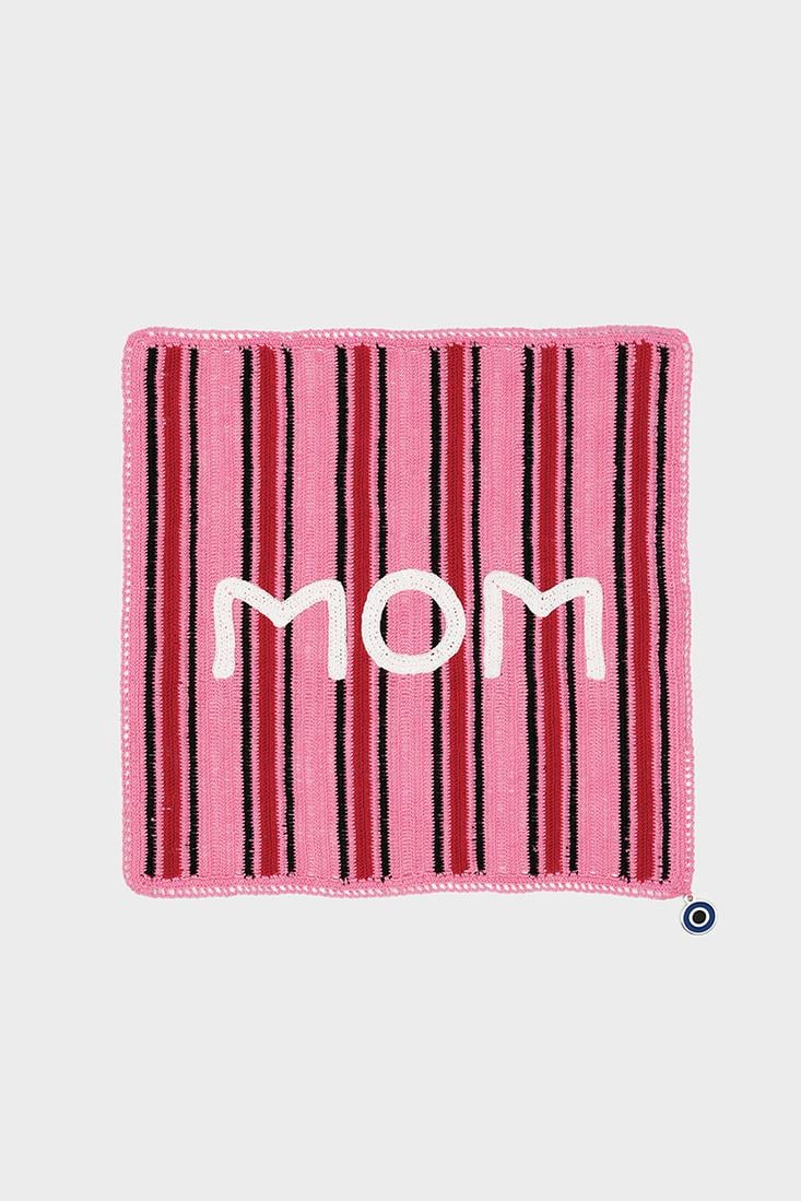 Mom Yazılı El İşi Dantel Örtü 