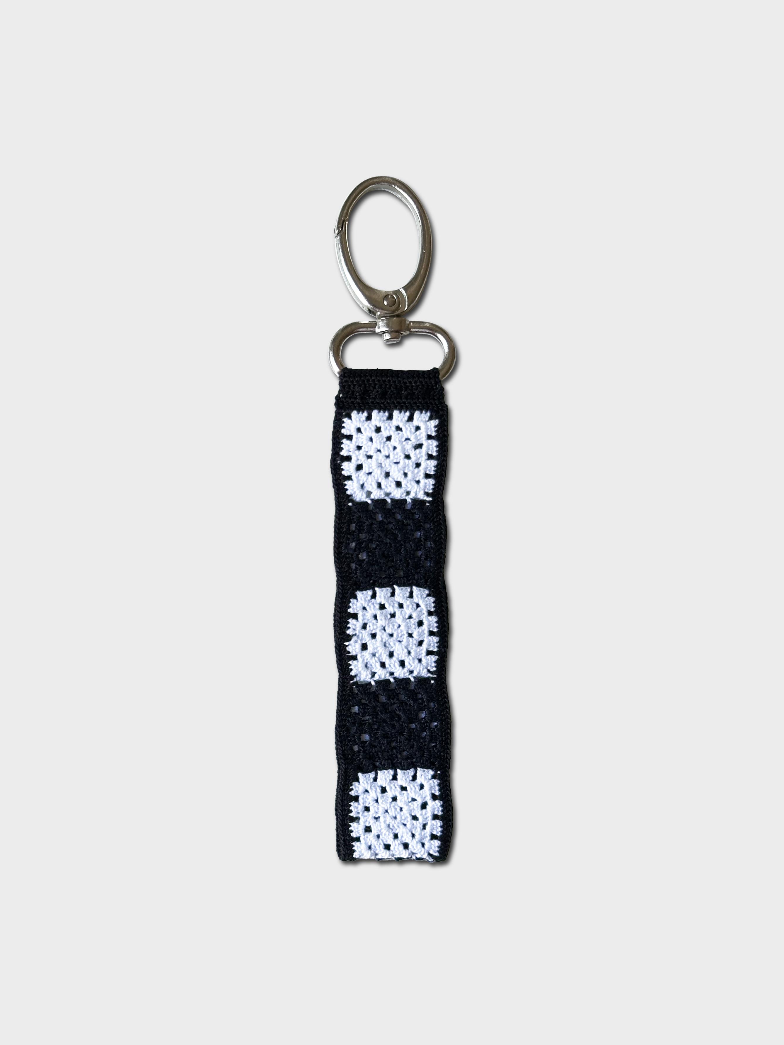 Siyah Beyaz Checkered Anahtarlık