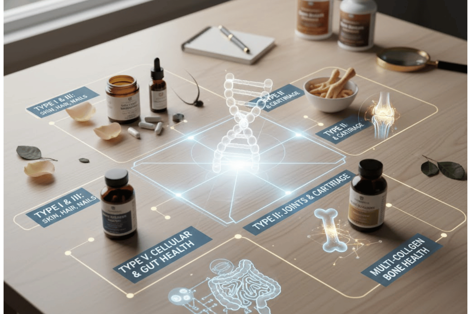 Kolajen Tipleri ve Faydaları: Cilt, Eklem ve Bağırsak İçin Hangi Tipi Seçmeli?