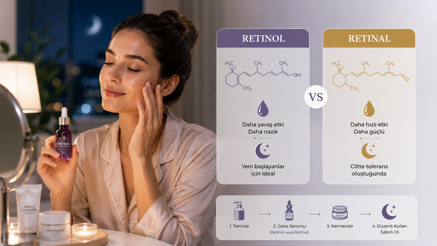 Retinol mü Retinal mi? Gece Bakım Rehberi
