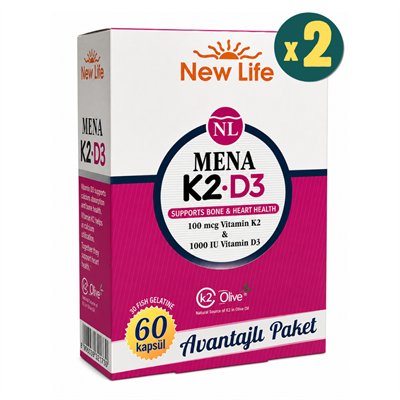 New Life Mena K2+D3 60 Kapsül 2 Adet Fiyatları - Modern Eczane