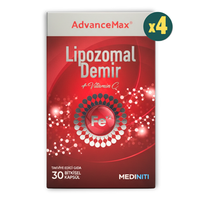 AdvanceMax Lipozomal Demir 30 Kapsül 4 Adet Fiyatları - Modern Eczane