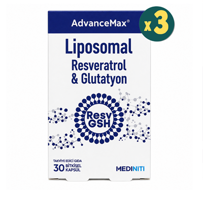 Advancemax Lipozomal Resveratrol Glutatyon 30 Kapsül 3 Adet Fiyatları - Modern Eczane