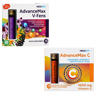 Advancemax V-fens Multivitamin - Lipozomal C Vitamini 10 ml x 20 Shot Fiyatları - Modern Eczane