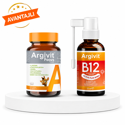 Argivit Focus 30 Tablet & Argivit B12 Active Plus Sprey 30 ml Fiyatları - Modern Eczane