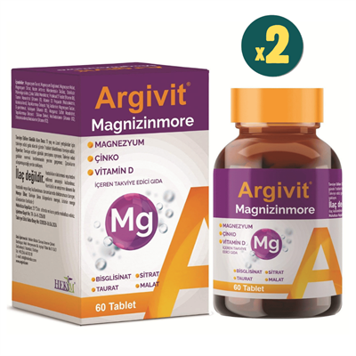 Argivit Magnizinmore Magnezyum Çinko 60 Tablet 2 Adet - Modern Eczane