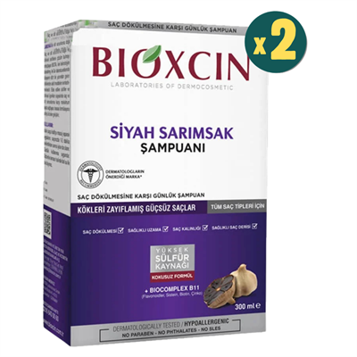 Bioxcin Siyah Sarımsak Şampuanı 300 ml Fiyatları 2 Adet - Modern Eczane
