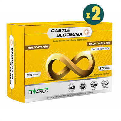 Castle Bloomina Multivitamin Omega 3 60 Kapsül 2 Adet Fiyatları - Modern Eczane